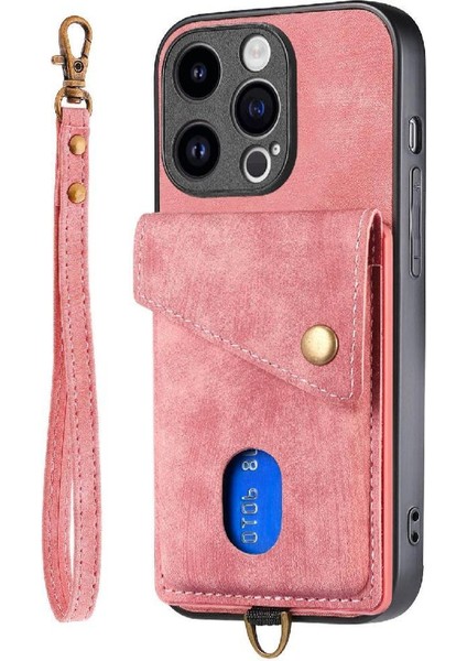 IPhone 15 Için Kılıf Pro Ayrılabilir Kordon Kart Yuvası Çok Fonksiyonlu (Yurt Dışından)