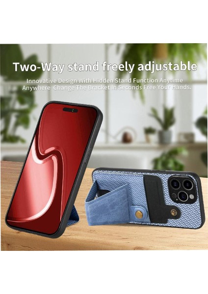 IPhone 15 Için Kılıf Pro Max Standı Fonksiyonu Kart Sahibi Manyetik Tasarım (Yurt Dışından)