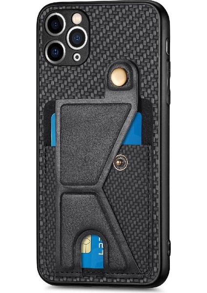 IPhone 11 Için Kılıf Pro Kart Sahibi Manyetik Tasarım Standı Fonksiyonu Braketi (Yurt Dışından)