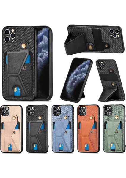 IPhone 11 Için Kılıf Pro Kart Sahibi Manyetik Tasarım Standı Fonksiyonu Braketi (Yurt Dışından)