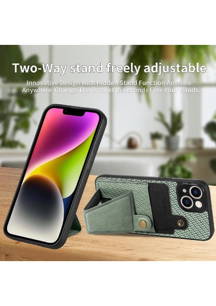 IPhone 14 Için Kılıf Artı Braketi Manyetik Tasarım Standı Fonksiyonu Kart Sahibi (Yurt Dışından)