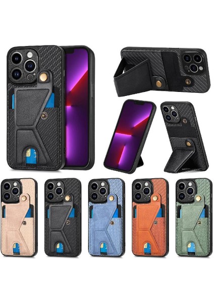 IPhone 13 Için Kılıf Pro Max Manyetik Tasarım Standı Fonksiyonu Kart Sahibi (Yurt Dışından)
