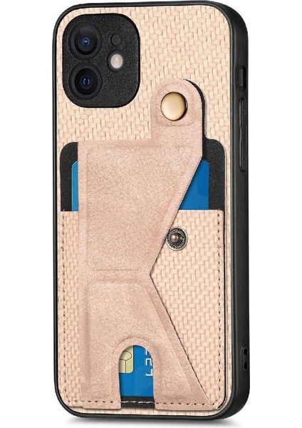 IPhone 12 Için Kılıf Standı Fonksiyonu Braketi Cardholder Manyetik Tasarım (Yurt Dışından)