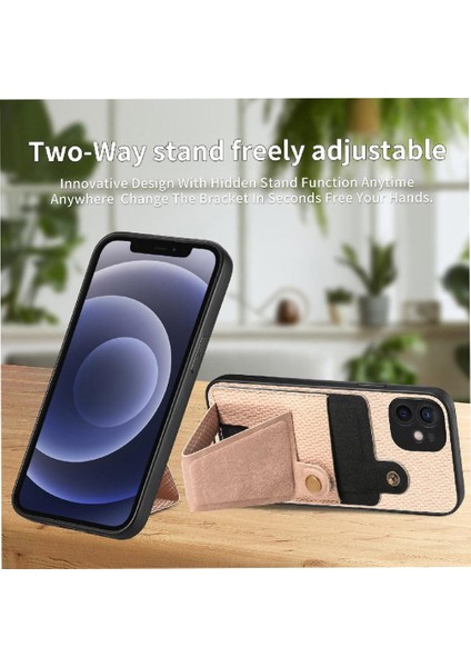 IPhone 12 Için Kılıf Standı Fonksiyonu Braketi Cardholder Manyetik Tasarım (Yurt Dışından)