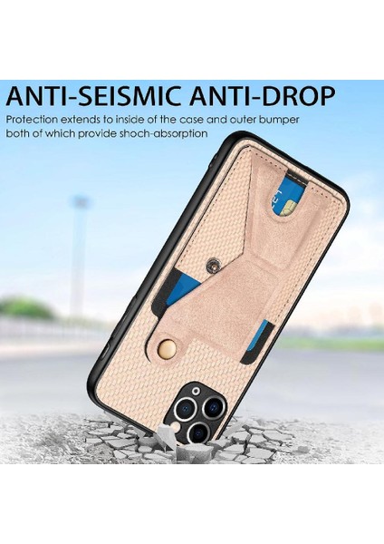 IPhone 11 Için Kılıf Pro Kart Sahibi Manyetik Tasarım Standı Fonksiyonu Braketi (Yurt Dışından)