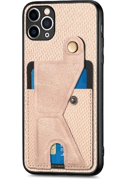 IPhone 11 Için Kılıf Pro Kart Sahibi Manyetik Tasarım Standı Fonksiyonu Braketi (Yurt Dışından)