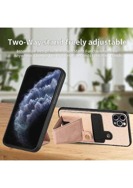 IPhone 11 Için Kılıf Pro Kart Sahibi Manyetik Tasarım Standı Fonksiyonu Braketi (Yurt Dışından)