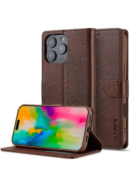 Tutucu Kart Yuvaları Cüzdan Buzağı Doku ile IPhone 16 Pro Max Için Kılıf (Yurt Dışından)