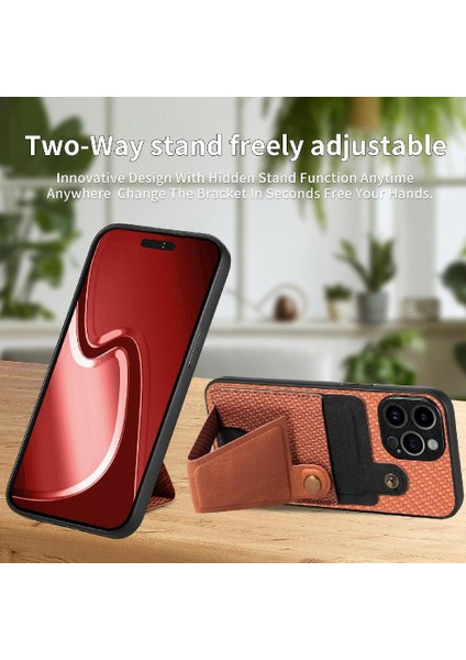IPhone 15 Için Kılıf Pro Max Standı Fonksiyonu Kart Sahibi Manyetik Tasarım (Yurt Dışından)