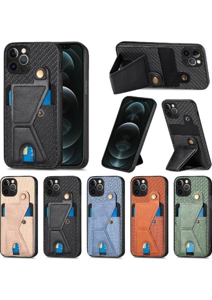 IPhone 12 Için Kılıf Pro Braketi Standı Fonksiyonu Manyetik Tasarım Kart Sahibi (Yurt Dışından)