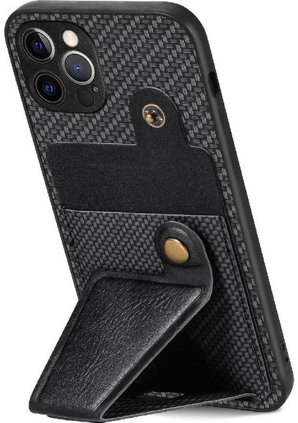 IPhone 12 Için Kılıf Pro Braketi Standı Fonksiyonu Manyetik Tasarım Kart Sahibi (Yurt Dışından)