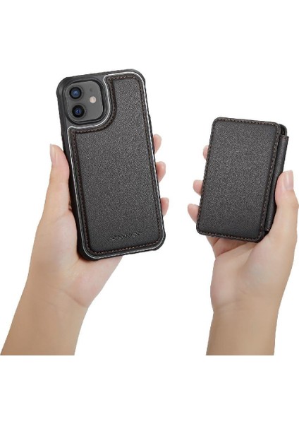 IPhone 12 Için Kılıf Pro Standı Fonksiyonu Manyetik Rfıd Engelleme Ayrılabilir (Yurt Dışından)