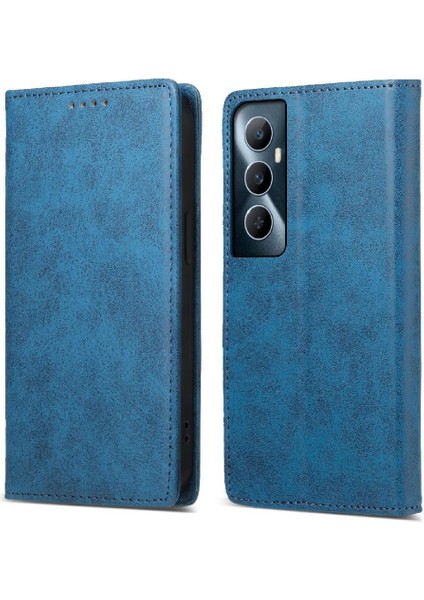 Realme C65 Kickstand Darbeye Kart Yuvası Iş Rahat Için Flip Case (Yurt Dışından)