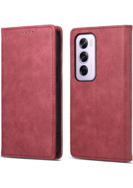 Oppo Oppo 12 Pro 5g Kickstand Darbeye Tpu Kart Yuvası Için Flip Case (Yurt Dışından)