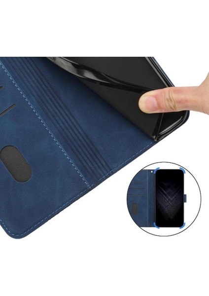 Telefon Kılıfı Için Xiaomi Poco M6 4g Flip Folio Manyetik Kart Yuvaları Kapak (Yurt Dışından)