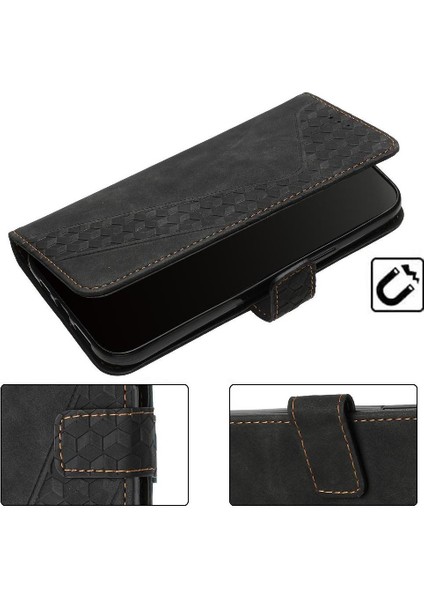 Telefon Kılıfı Için Xiaomi Poco M6 4g Flip Folio Manyetik Kart Yuvaları Kapak (Yurt Dışından)
