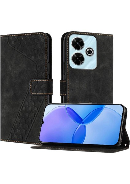 Telefon Kılıfı Için Xiaomi Poco M6 4g Flip Folio Manyetik Kart Yuvaları Kapak (Yurt Dışından)