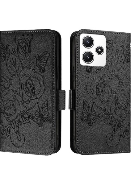 Xiaomi Redmi Için 12 4g Pu Deri Kredi Kartı Yuvası ile Manyetik (Yurt Dışından)