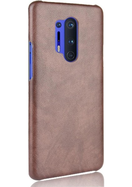 Oneplus 8 Için Retro Durumda Pro Lychee Desen Uyumluluk Retro Koruyucu (Yurt Dışından) modelleri