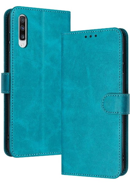 Toka ile Samsung Galaxy A70 Için Flip Case Pu Deri Saf Renk ile (Yurt Dışından)