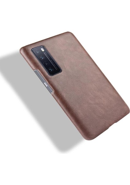 Retro Kılıf Için Huawei Nova 7 5g Anti Scratch Lychee Desen Retro Kapak (Yurt Dışından) modelleri