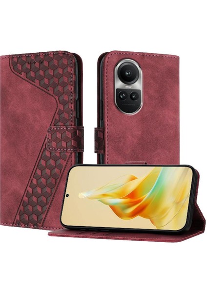 Oppo Phone 10 Pro 5g Için Telefon Kılıfı Cüzdan Kickstand Kart Yuvaları Kapak Çevirin (Yurt Dışından)