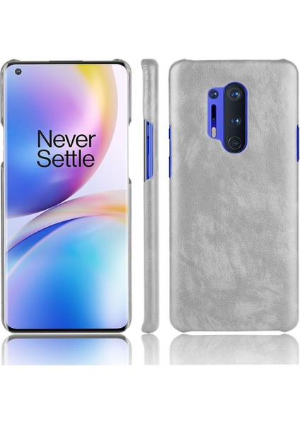 Oneplus 8 Için Retro Durumda Pro Lychee Desen Uyumluluk Retro Koruyucu (Yurt Dışından)