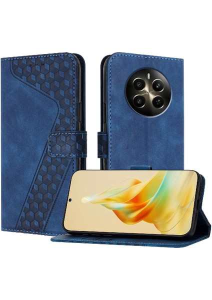 Realme 12 Artı Flip Folio Kart Yuvaları Için Telefon Kılıfı Kapak Cüzdan Manyetik (Yurt Dışından)