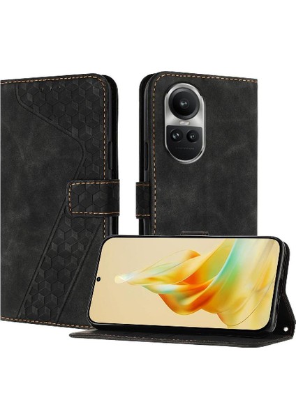 Oppo Phone 10 Pro 5g Için Telefon Kılıfı Cüzdan Kickstand Kart Yuvaları Kapak Çevirin (Yurt Dışından)