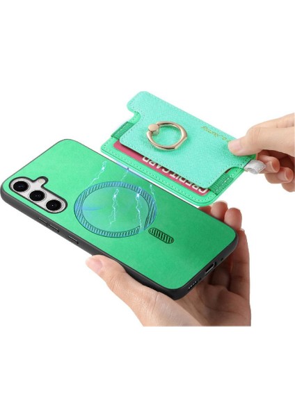 Samsung Galaxy S24 Manyetik Cüzdan Yüzük Standı Tutucu Magsafe Için Kılıf (Yurt Dışından) modelleri