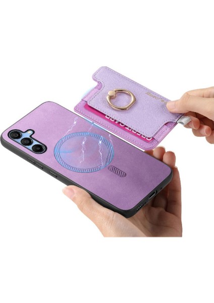 Samsung Galaxy A15 Halka Standı Tutucu Manyetik Cüzdan Magsafe Için Kılıf (Yurt Dışından) fırsatları
