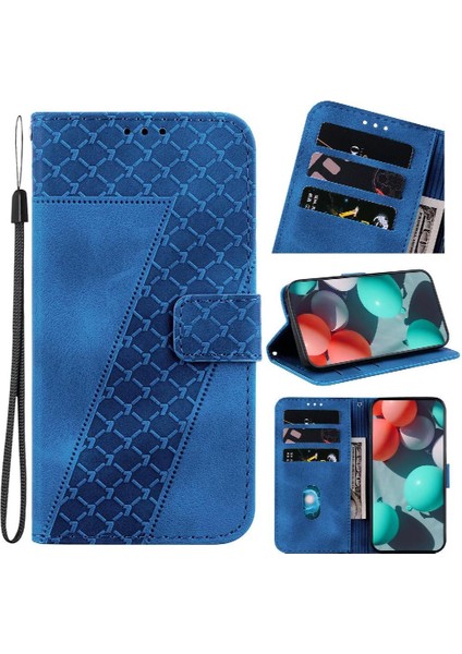 Google Piksel 9 Pro Xl Için Telefon Kılıfı Pu Deri Kart Yuvası Fonksiyonu Desen (Yurt Dışından)