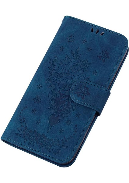 Google Piksel 9 Xl Kabartma Gül Çiçekler Için Kılıf Kickstand Flip Pu Deri (Yurt Dışından)