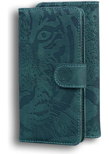 Oppo Oppo 11F 5g Için Flip Case Deri Cüzdan Kabartmalı Sevimli Kaplan (Yurt Dışından)