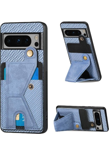 Google Pixel 8 Pro Manyetik Tasarım Kart Sahibi Braketi Standı Için Kılıf (Yurt Dışından)
