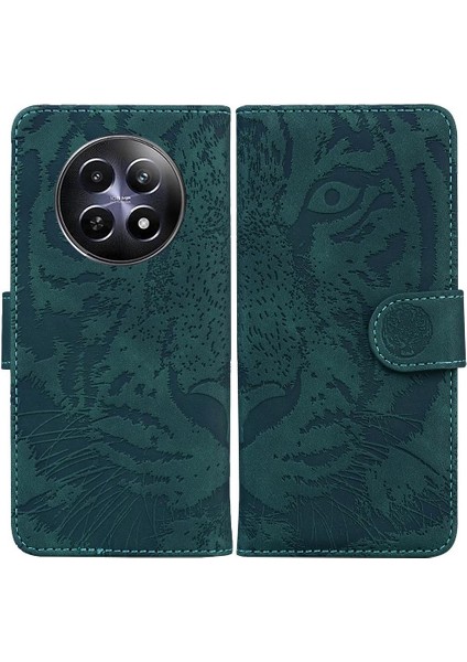 Realme 12 5g Kabartmalı Sevimli Kaplan Deri Cüzdan Kickstand Için Flip Case (Yurt Dışından)