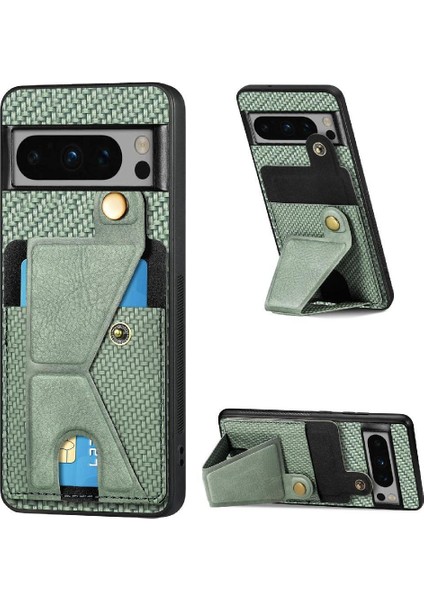 Google Pixel 8 Pro Manyetik Tasarım Kart Sahibi Braketi Standı Için Kılıf (Yurt Dışından)