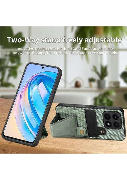 Onur Için Kılıf X8A Braketi Manyetik Tasarım Cardholder Standı Fonksiyonu (Yurt Dışından)