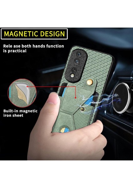 Onur Için Kılıf 80 Pro Standı Fonksiyonu Cardholder Braketi Manyetik Tasarım (Yurt Dışından)