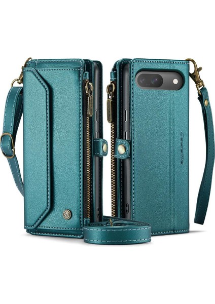 Kadınlar Için Crossbody Durumda Google Piksel 9 Cüzdan Durumda Fermuar Faturaları Yuvası (Yurt Dışından)