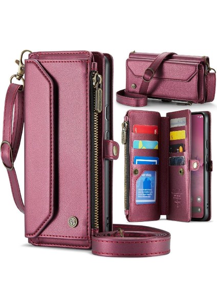 Google Piksel 9 Pro Xl Için Crossbody Durumda Rfıd Engelleme Durumda Cüzdan Fermuar (Yurt Dışından)