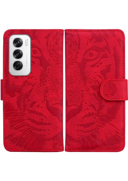 Oppo Oppo 12 5g Için Flip Case Kabartmalı Sevimli Kaplan Kickstand Koruyucu (Yurt Dışından)