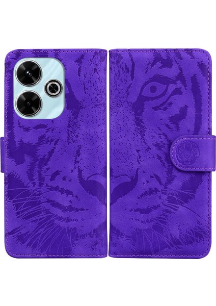 Xiaomi Poco M6 4g Kabartmalı Sevimli Kaplan Deri Cüzdan Için Flip Case (Yurt Dışından)