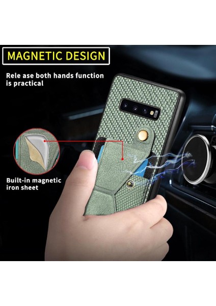 Samsung Galaxy S10 Manyetik Tasarım Standı Fonksiyonu Kart Sahibi Için Kılıf (Yurt Dışından) modelleri