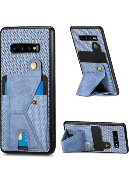 Samsung Galaxy S10 Manyetik Tasarım Standı Fonksiyonu Kart Sahibi Için Kılıf (Yurt Dışından)