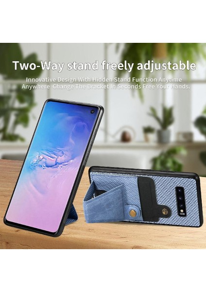 Samsung Galaxy S10 Manyetik Tasarım Standı Fonksiyonu Kart Sahibi Için Kılıf (Yurt Dışından) fırsatları