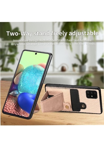 Samsung Galaxy A71 5g Standı Fonksiyonu Manyetik Tasarım Braketi (Yurt Dışından)