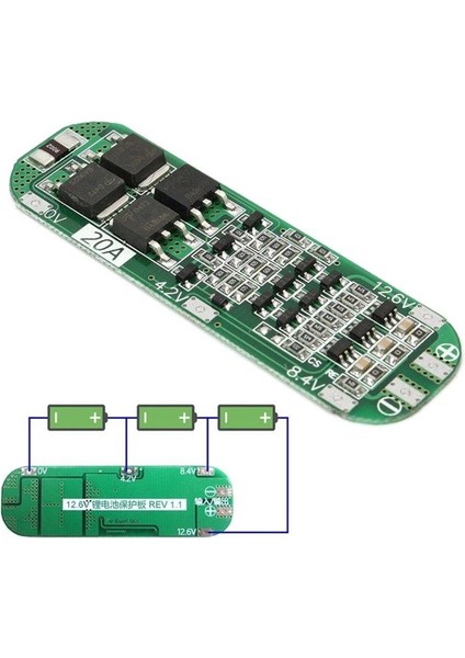 3s 20A Profesyonel Li-Ion Lityum 18650 Şarj Cihazı Bms Koruma Levhası Matkap Motoru Için 12.6V Lipo Hücre Modülü (Yurt Dışından)