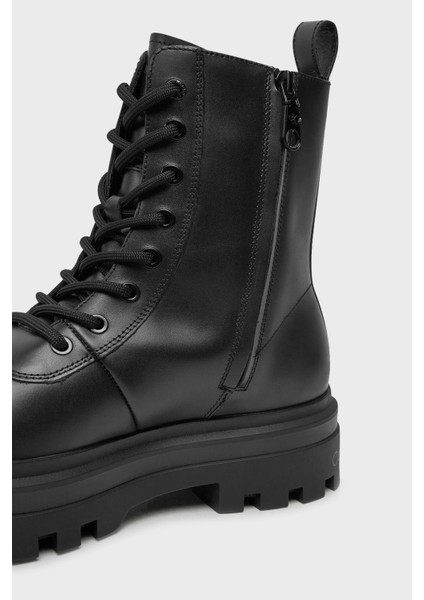 Deri Logolu Fermuarlı ve Bağcıklı Bot YM0YM010660GJ Erkek Bot YM0YM01066 0gj indirimleri