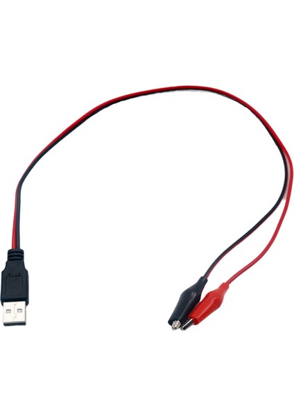 1 Adet Timsah Klip USB Erkek Test Tel Adaptörü Kırmızı Siyah Tel Timsah Klip Test Kablosu 50 cm (Yurt Dışından) modelleri